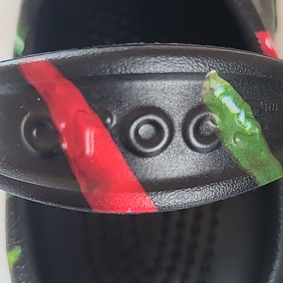 Crocs At Work Bistro Graphic Black Multi Colored Peppers Work Clogs Mules Size 6 - Picture 14 of 16